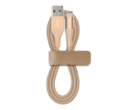 PURO USB-Lightning 1m Braided Cable + klips + Aluminum Connector zloty - 1385778 - zdjęcie 1